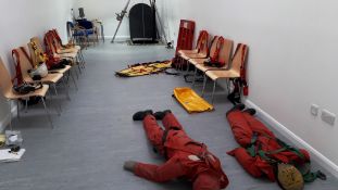 Contents of training room to include 1 x Didsbury 2000 man riding winch, 2 x training mannequins,