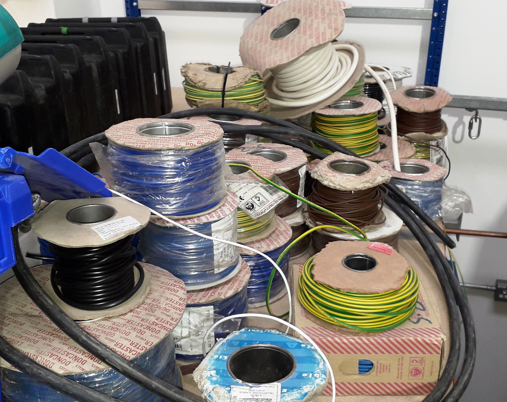 Contents of 2 Shelves to contain Quantity of cable reels, site lights and various consumables - Image 2 of 4