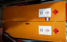 Chemical storage cabinet and contents