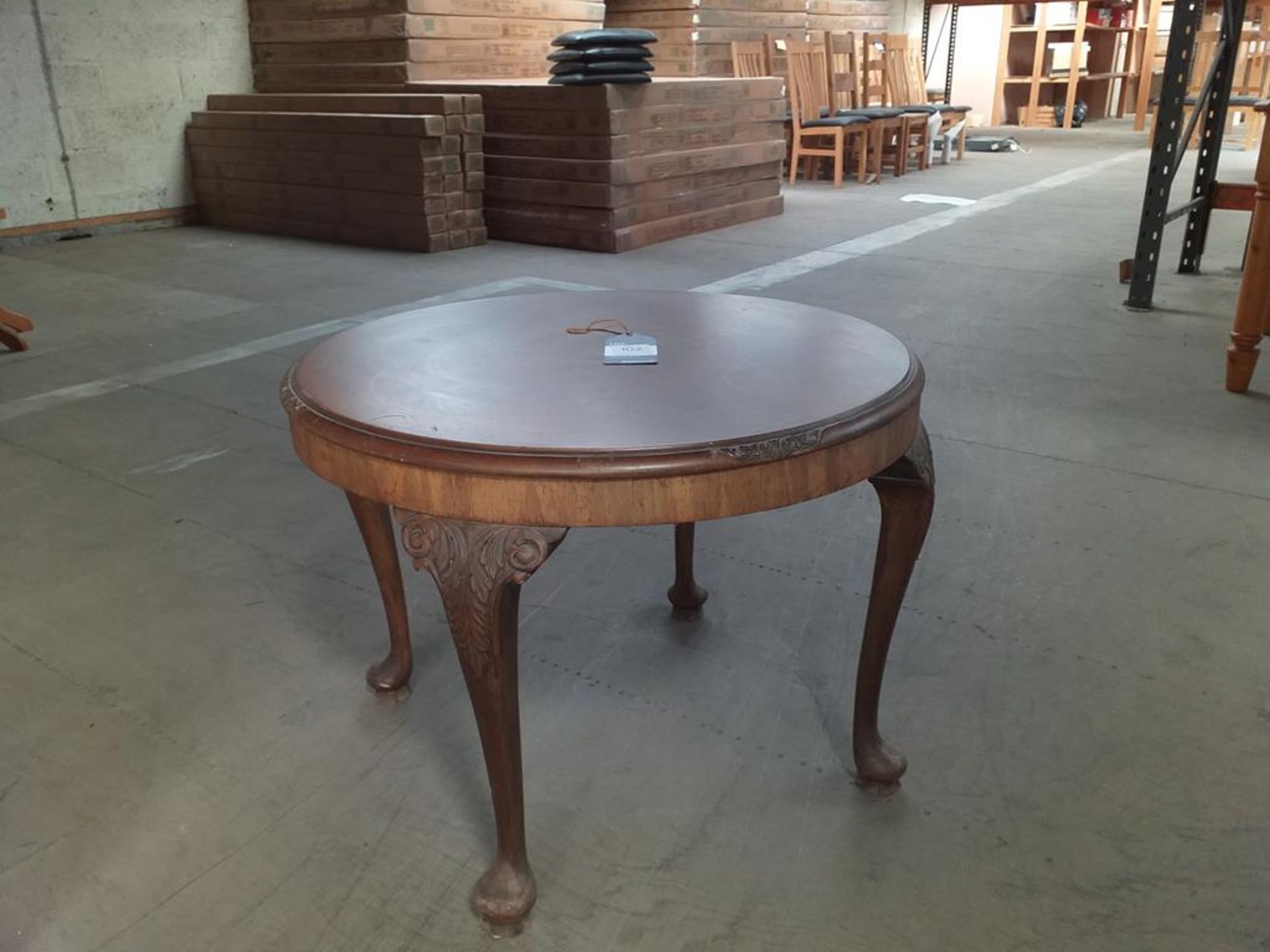 A Dark Wood Round Table