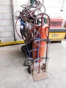 Oxy acetylene torches and 2 x bottle trolleys (gas bottles not included)