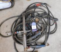 Assortment of welding equipment, including oxy acetylene torches