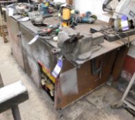 Workbench with vice, and 6 point transformer