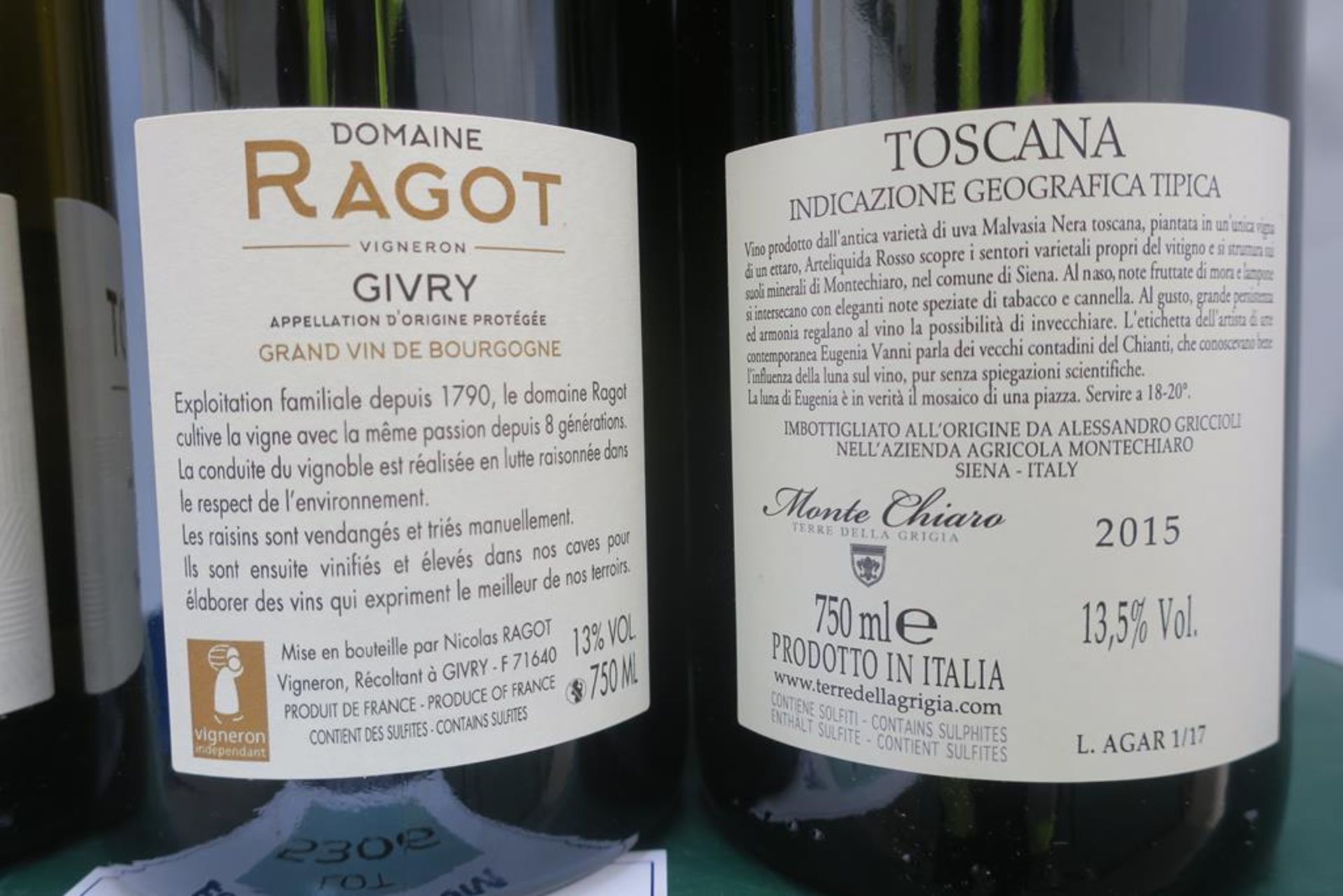 Domaine Ragot Givry and Monte Chiaro Arteliquida Wine - Image 3 of 3