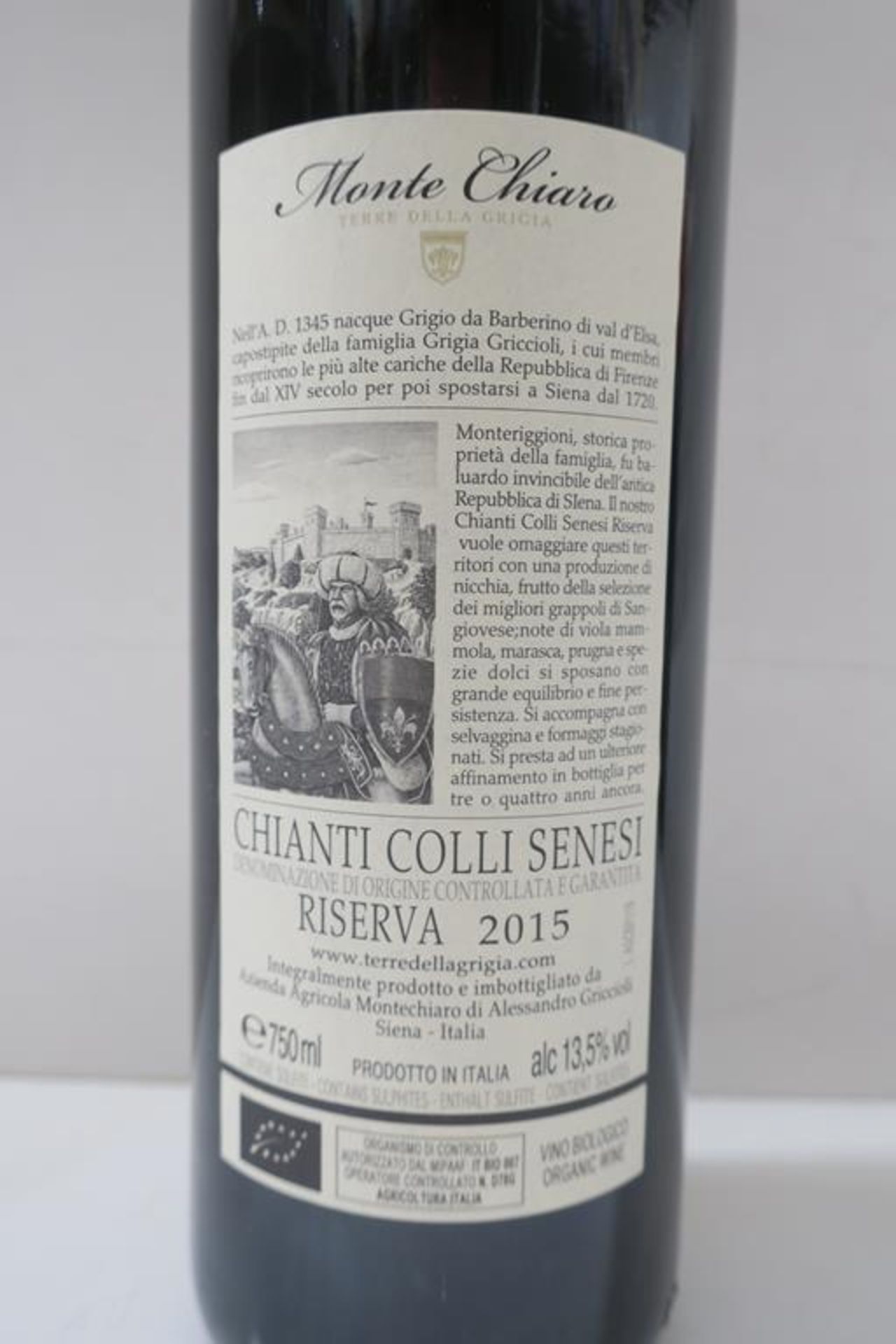12 X Bottles of Monte Chiaro 2015 Red Wine - Image 2 of 2