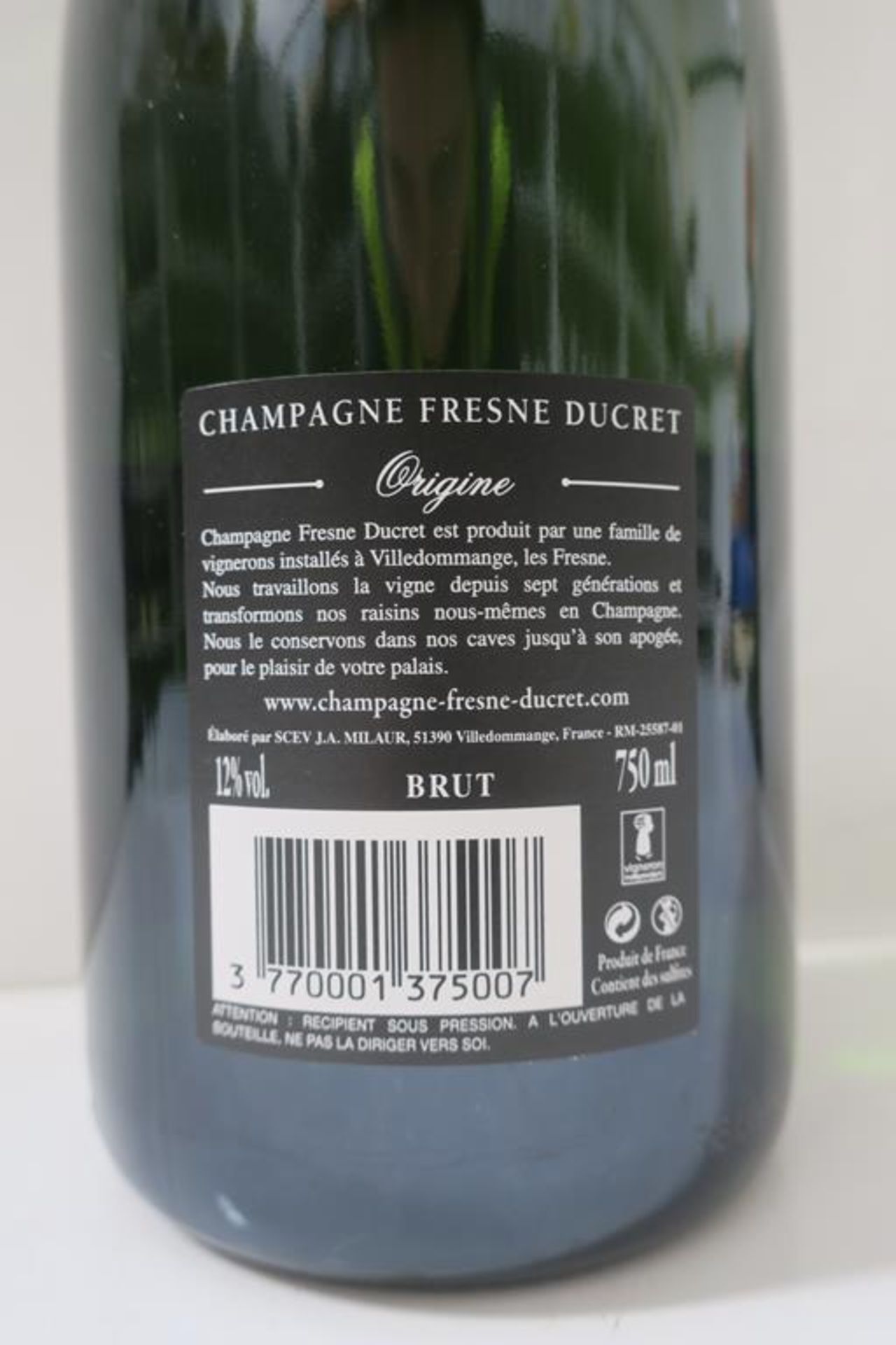 12 X Bottles of Fresne Ducret Champagne - Image 2 of 2