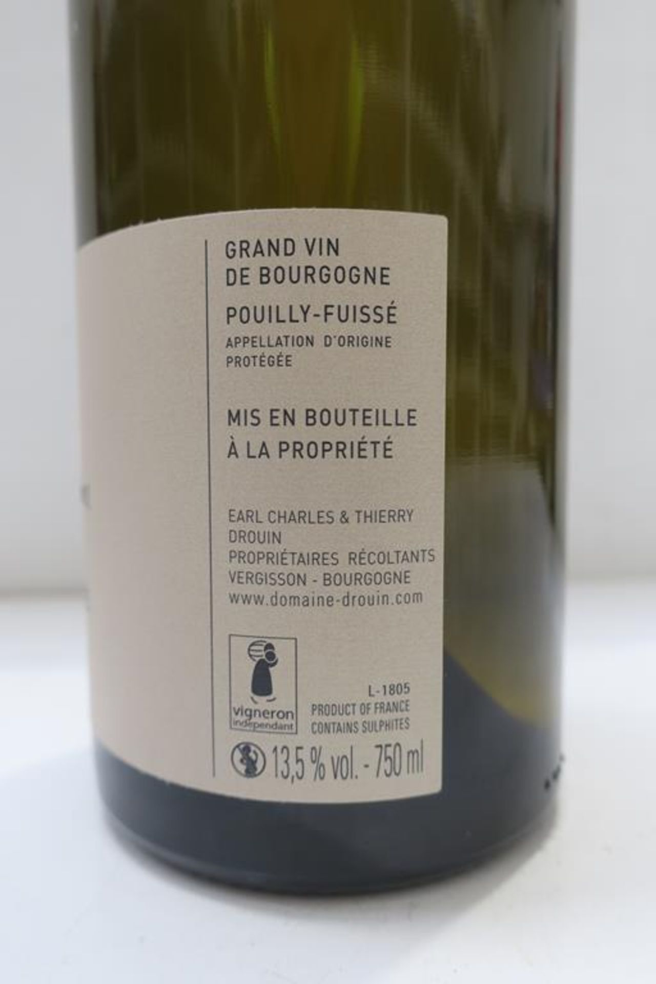 12 x Bottles of Domaine Drouin 'Pouilly Fuisee en Chateney' 2017 White Wine - Image 2 of 2