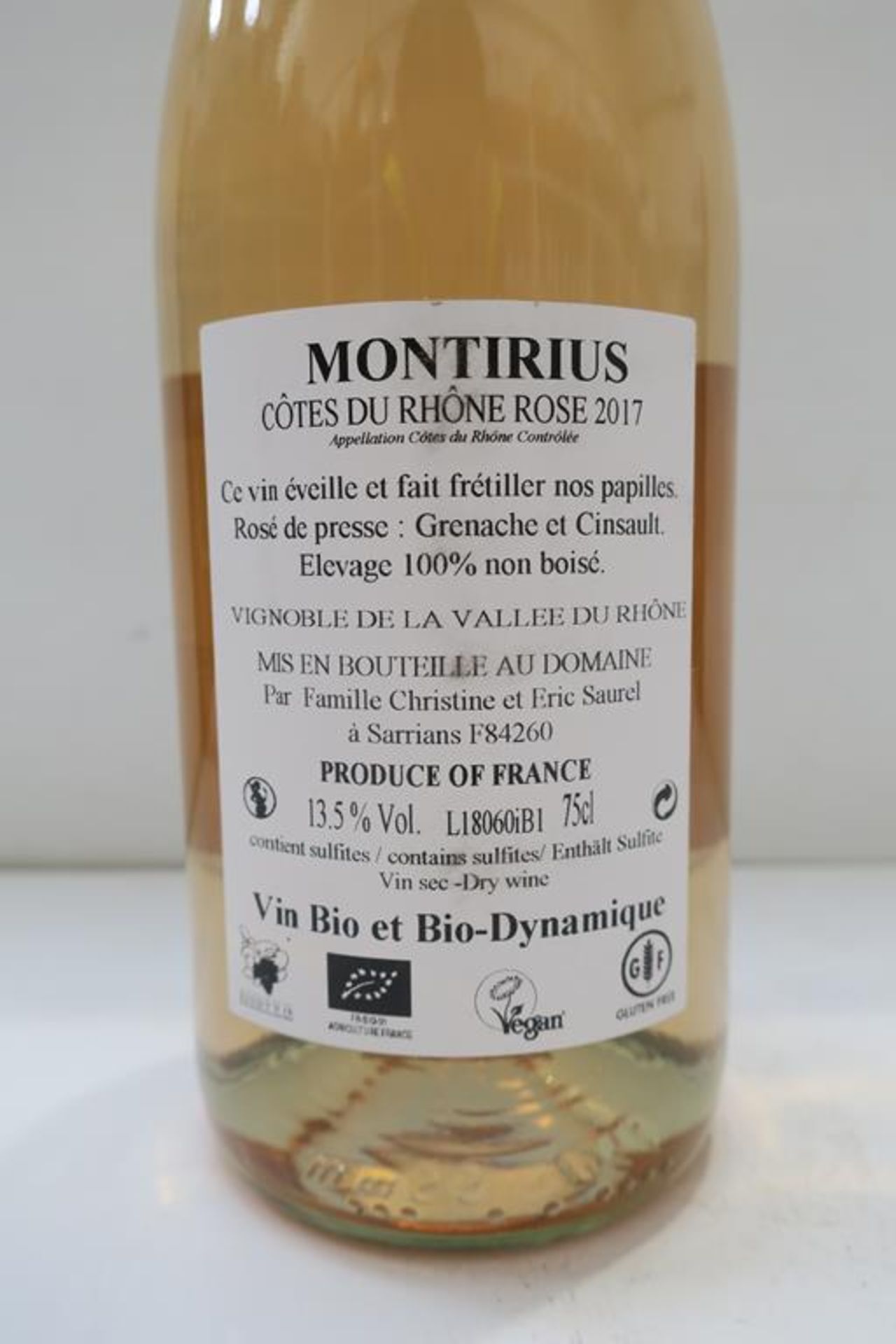 12 x Bottles of Montirius 'CDR Muse Papilles Rose' 2017 Rose Wine - Image 2 of 2