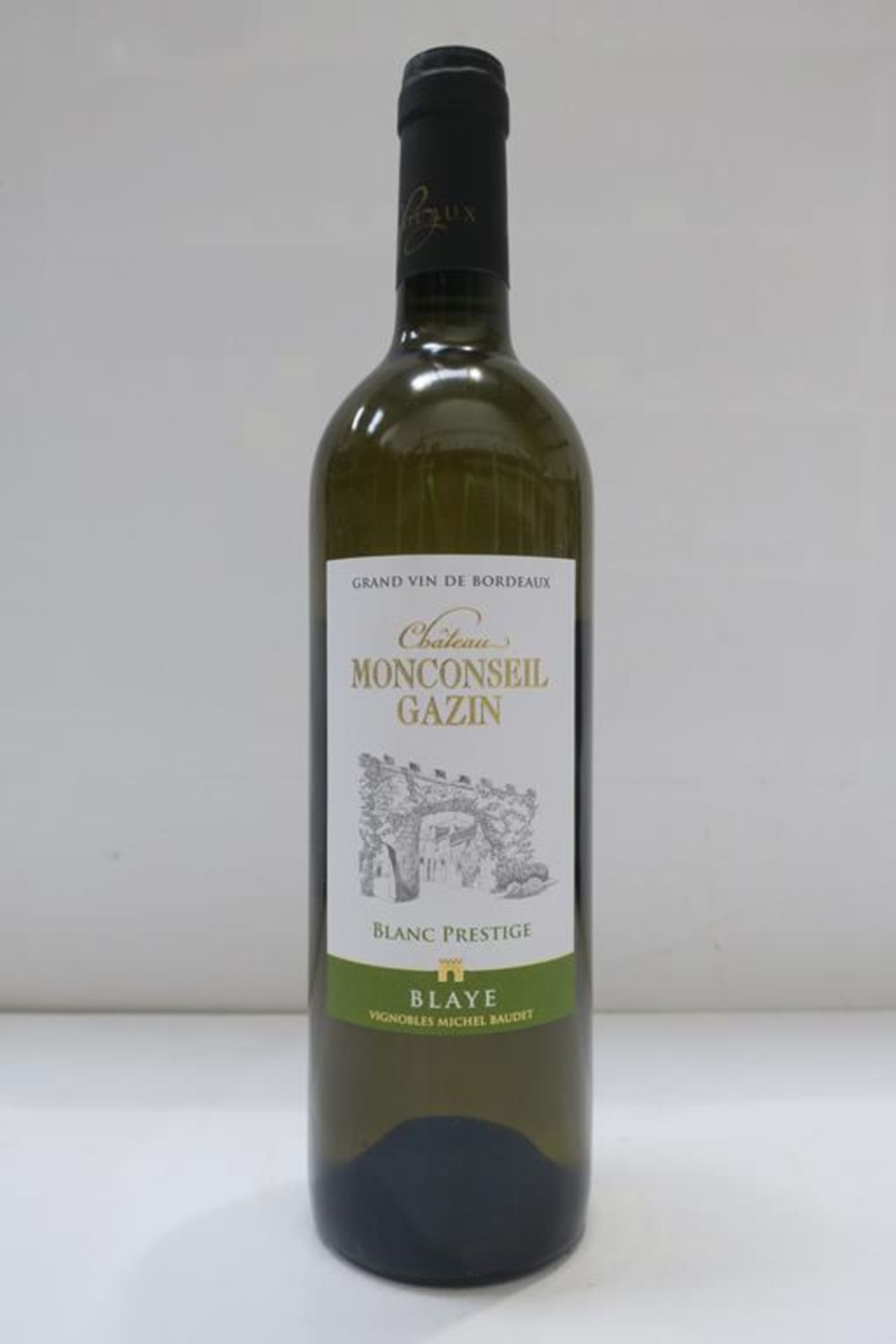 12 x Bottles of Monconseil-Gazin 'Blaye Prestige Blanc' 2016 White Wine