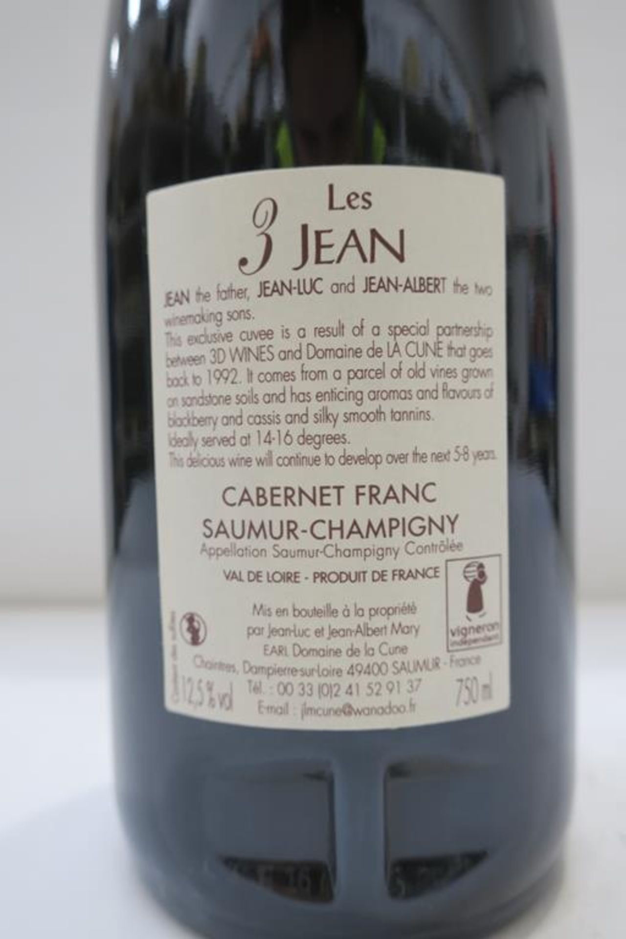 12 x Bottles of Domaine de la Cune 'Saumur Champigny Les 3 Jeans' 2017 Red Wine - Image 2 of 2