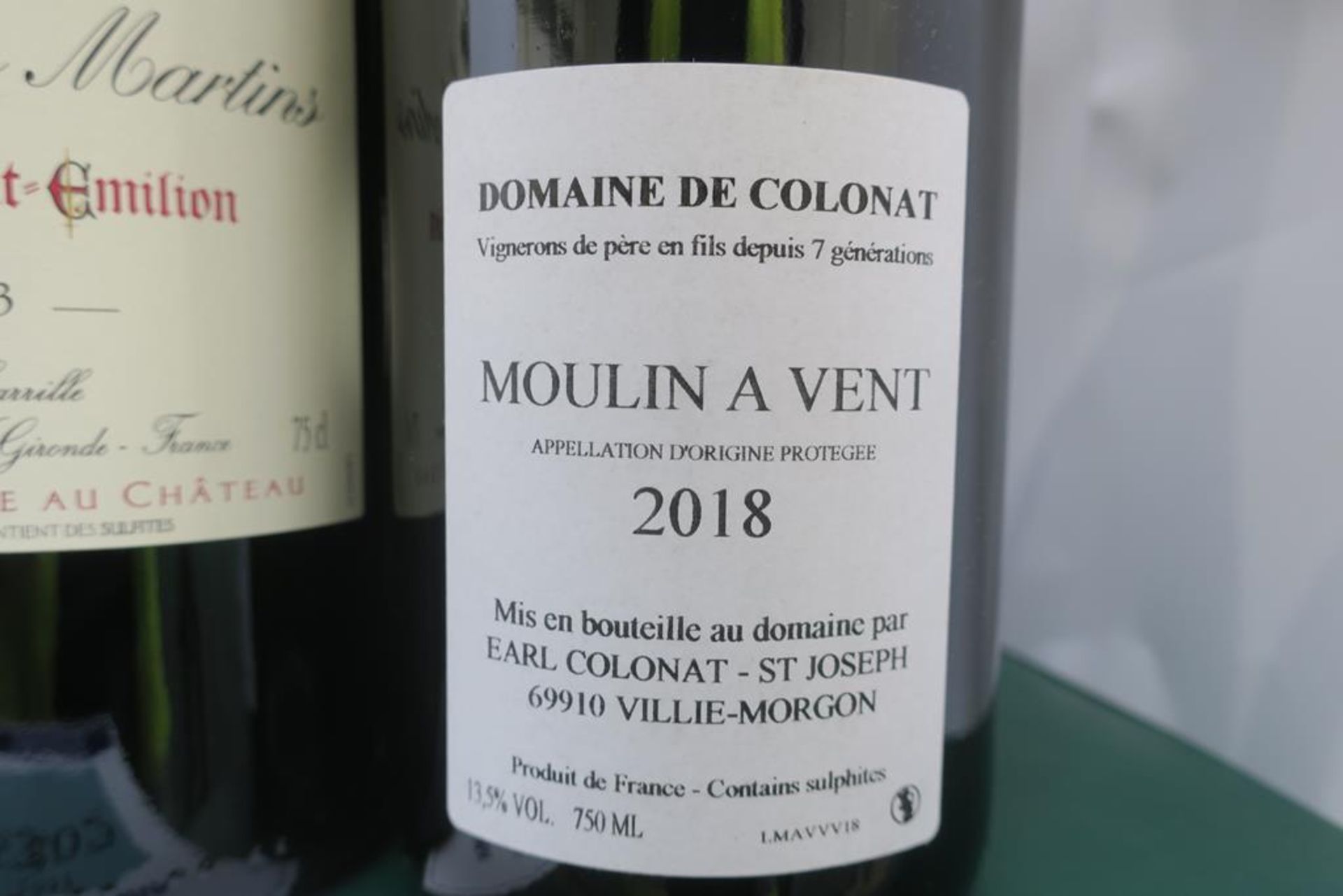 Lussac-St-Emilion Château Caillou Les Martins and Domaine De Colonat Moulin-À-Vent Wine - Image 4 of 4