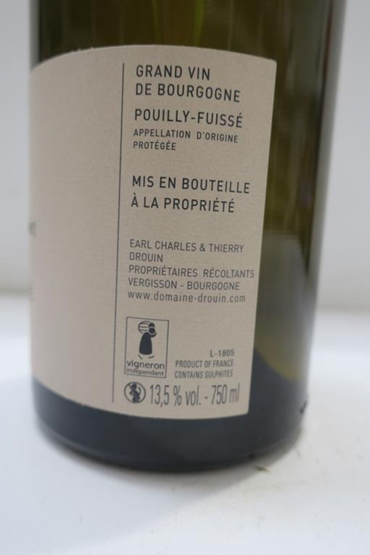 12 x Bottles of Domaine Drouin 'Pouilly Fuisee en Chateney' 2017 White Wine - Image 2 of 2
