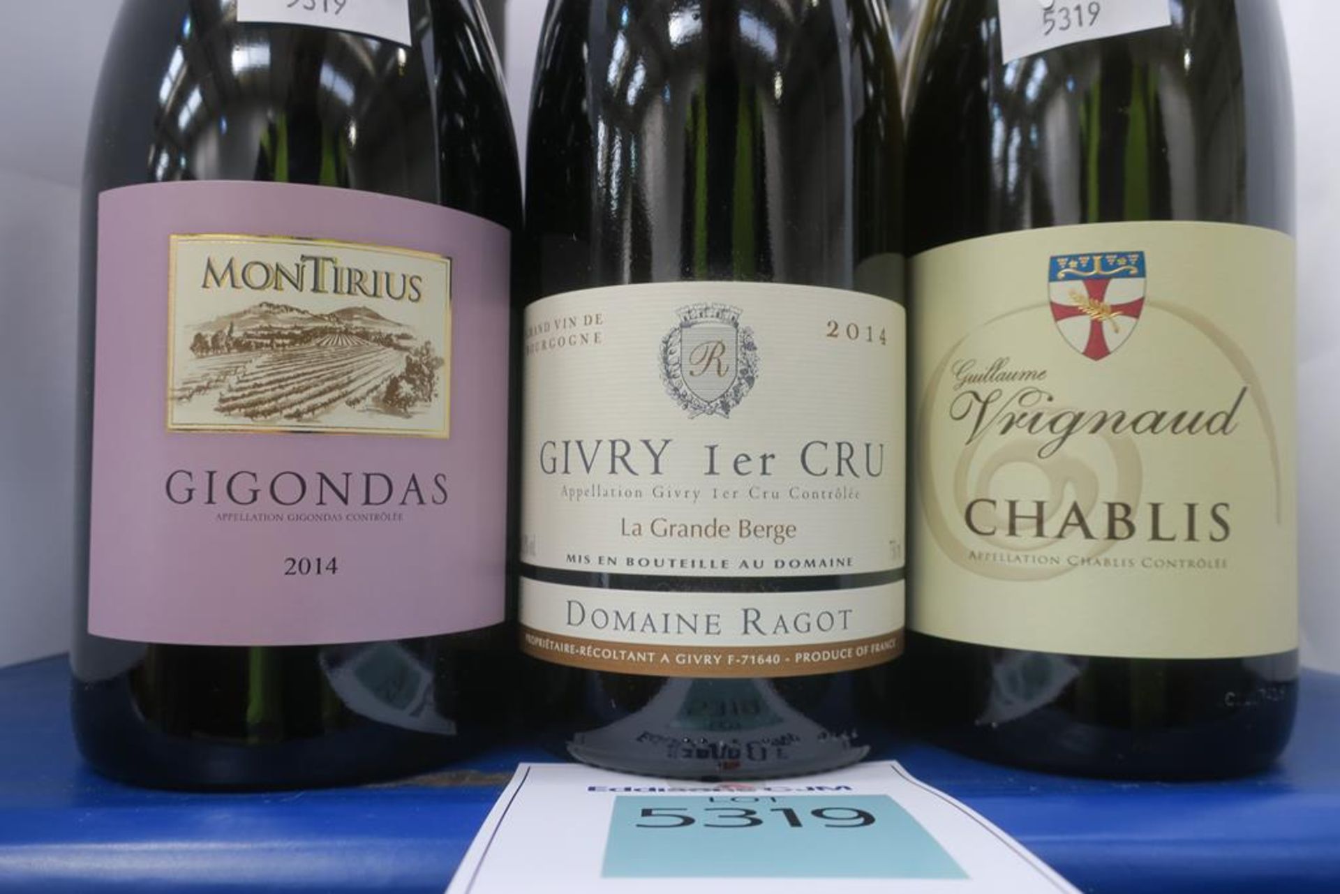 Domaine Vrignaud Chablis, Domaine Ragot Givry and Montirius Gigondas Wine - Image 2 of 3