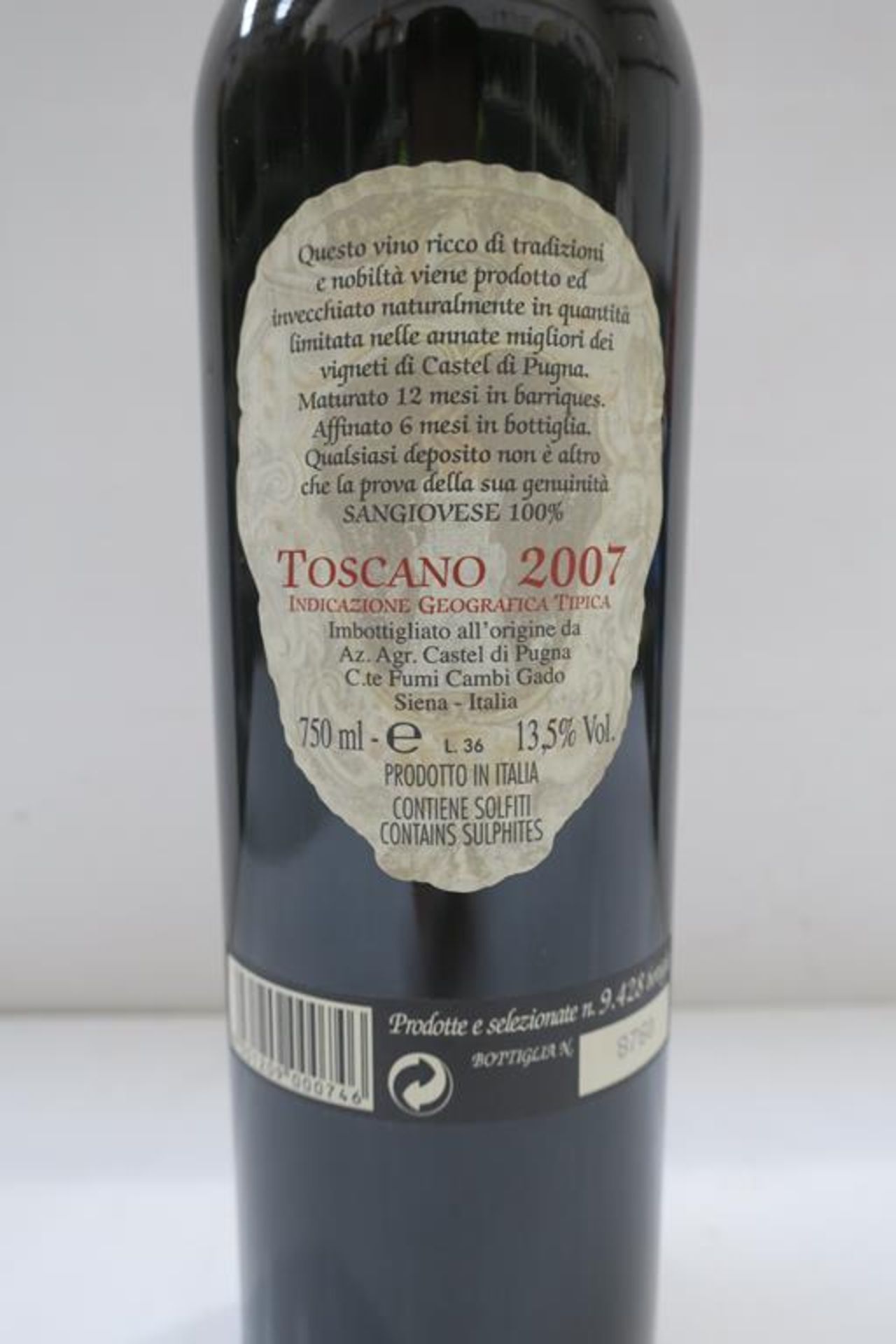 12 x Bottles of Castelpugna 'Chianti Super Tuscan' 2007 Red Wine - Image 2 of 2