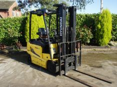 2016 Hyundai 16B-9 Electric Forklift, 1370kg rated capacity, container spec triple mast, 4750mm lift