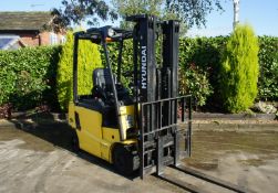 2016 Hyundai 16B-9 Electric Forklift, 1370kg rated capacity, container spec triple mast, 4750mm lift