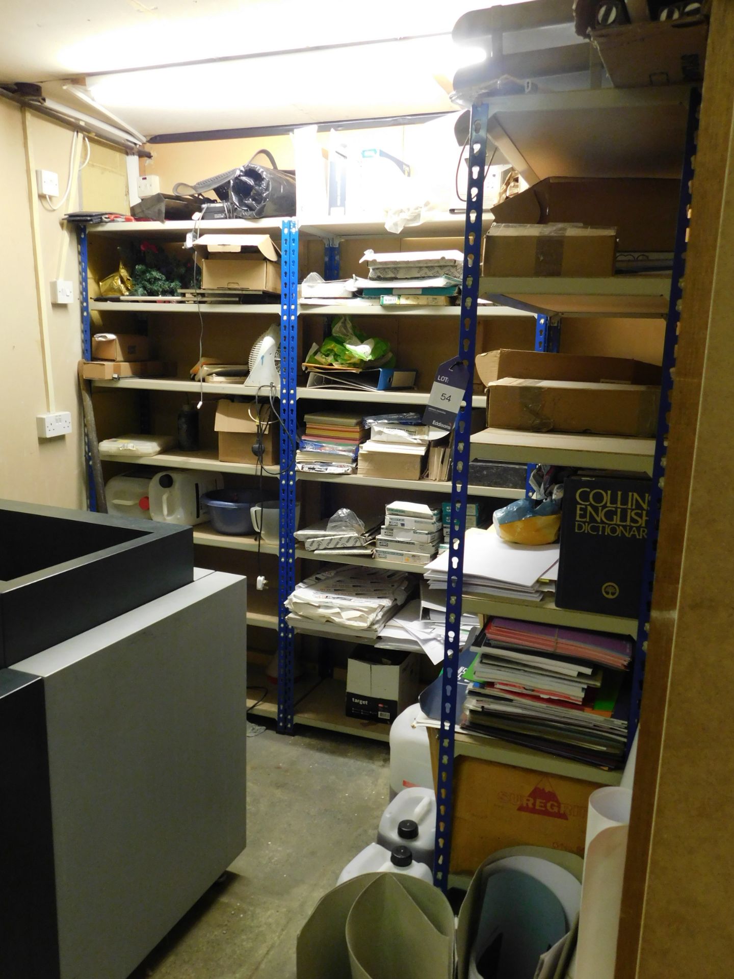 3 x Bays of Shelving & Contents