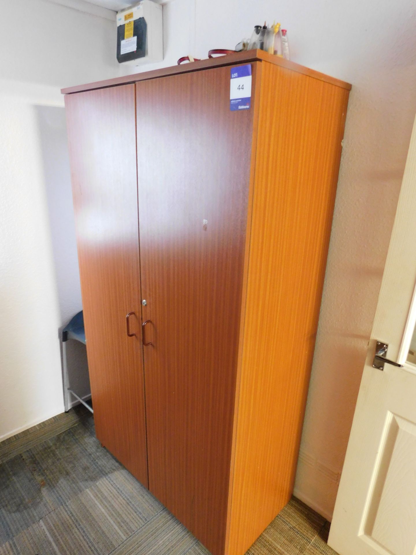 Sapele effect 2 Door Office Cabinet