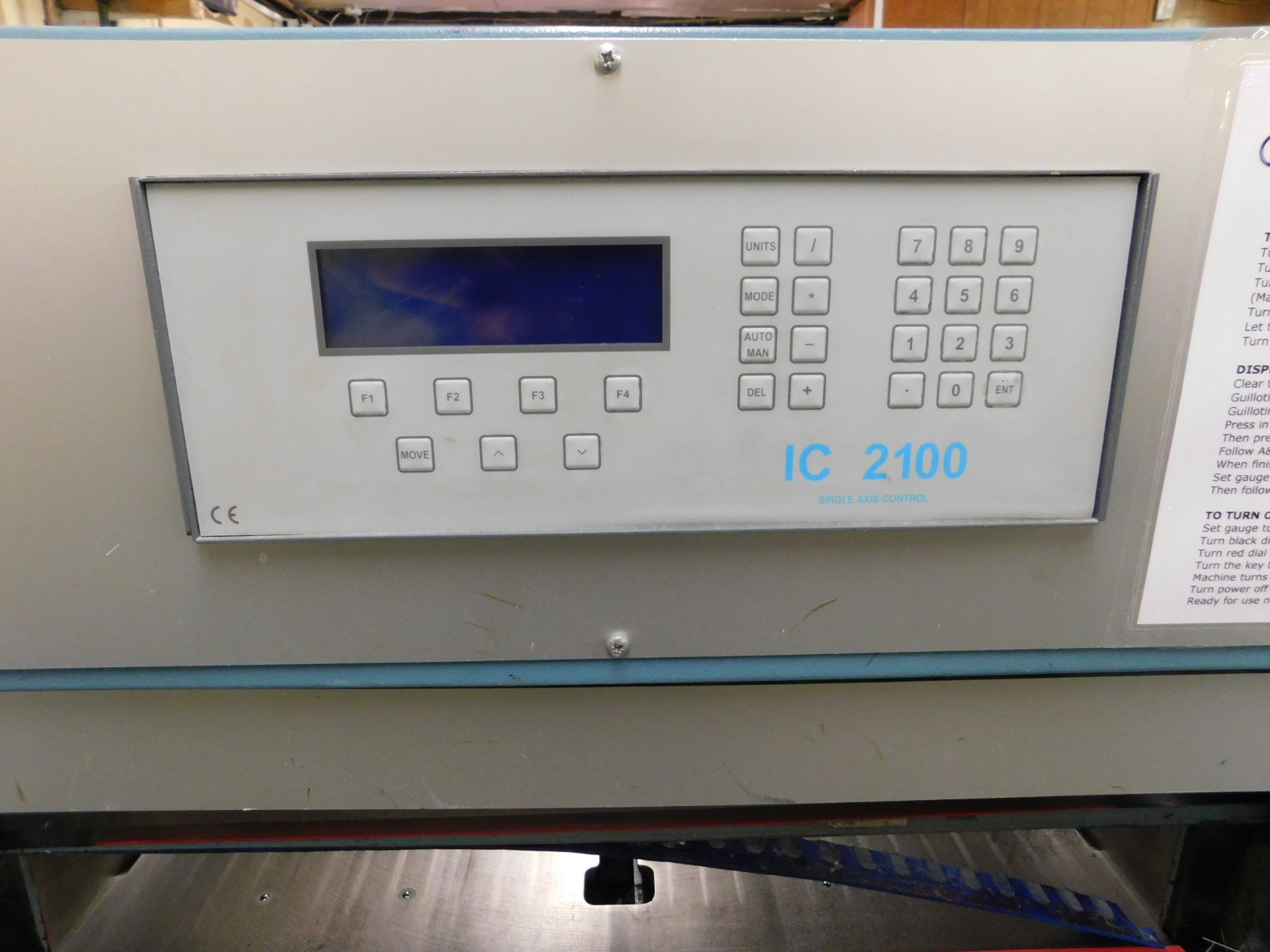 Wohlenberg Type 92 Programmable Guillotine with IC2100 Control Serial Number 2995-002 - Image 3 of 5