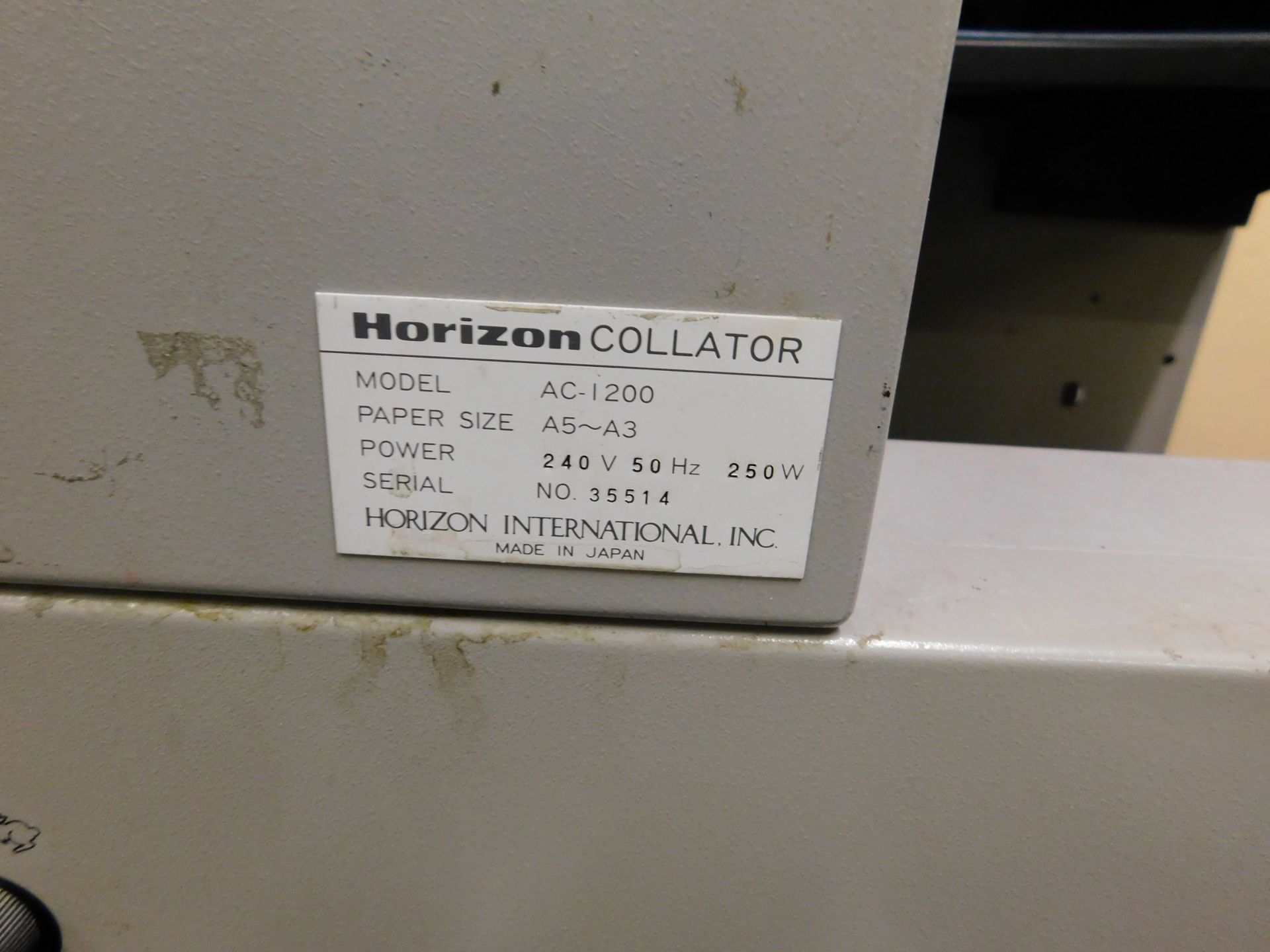 Horizon AC1200 Collator Serial Number 35514 - Image 4 of 5