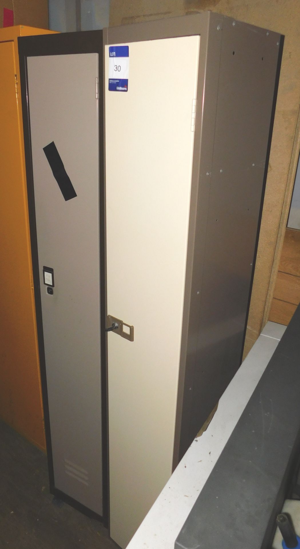 6 Various Personnel Lockers, 5 with keys