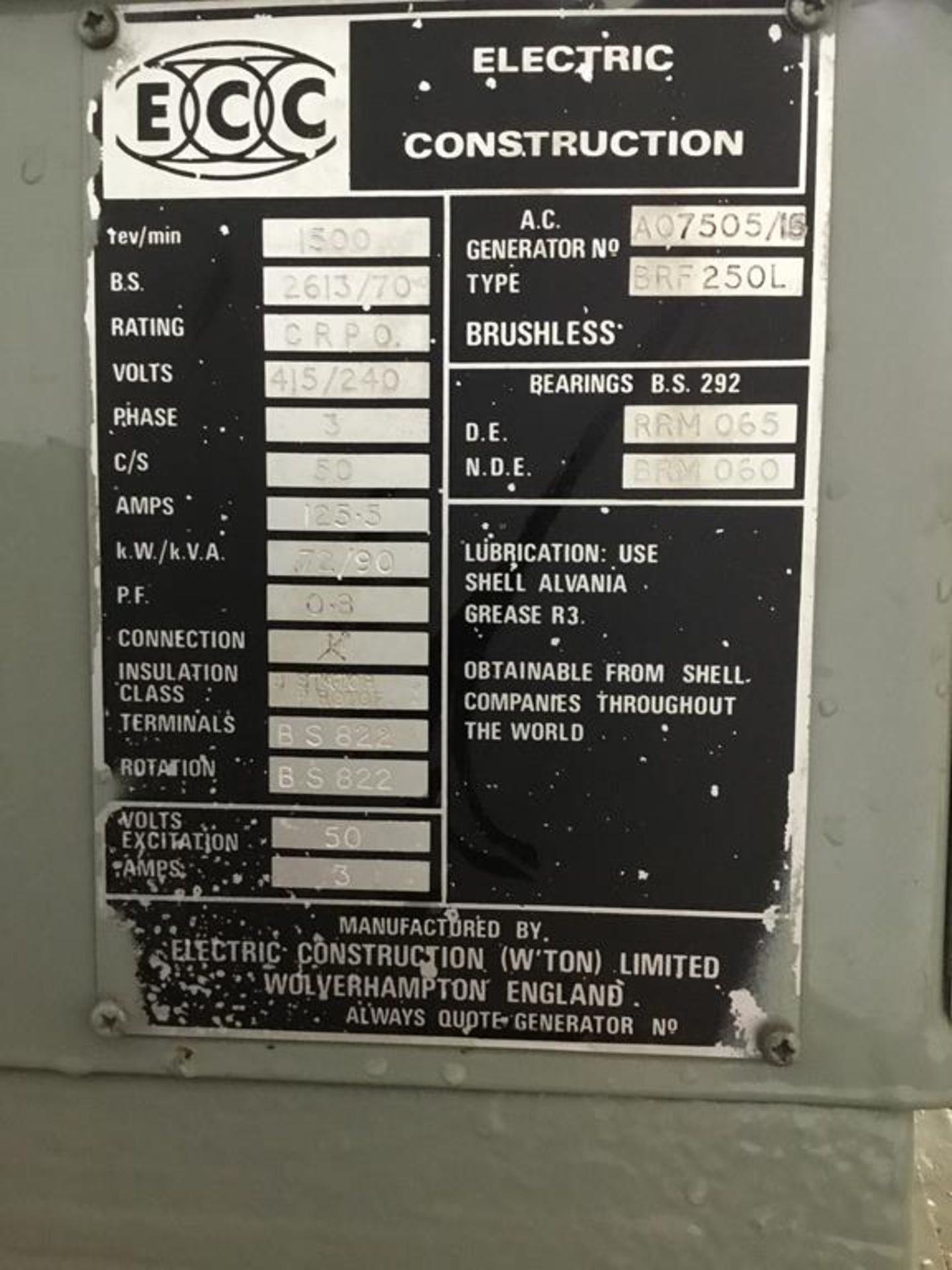 Lister 90Kva Diesel Generator - Image 4 of 12