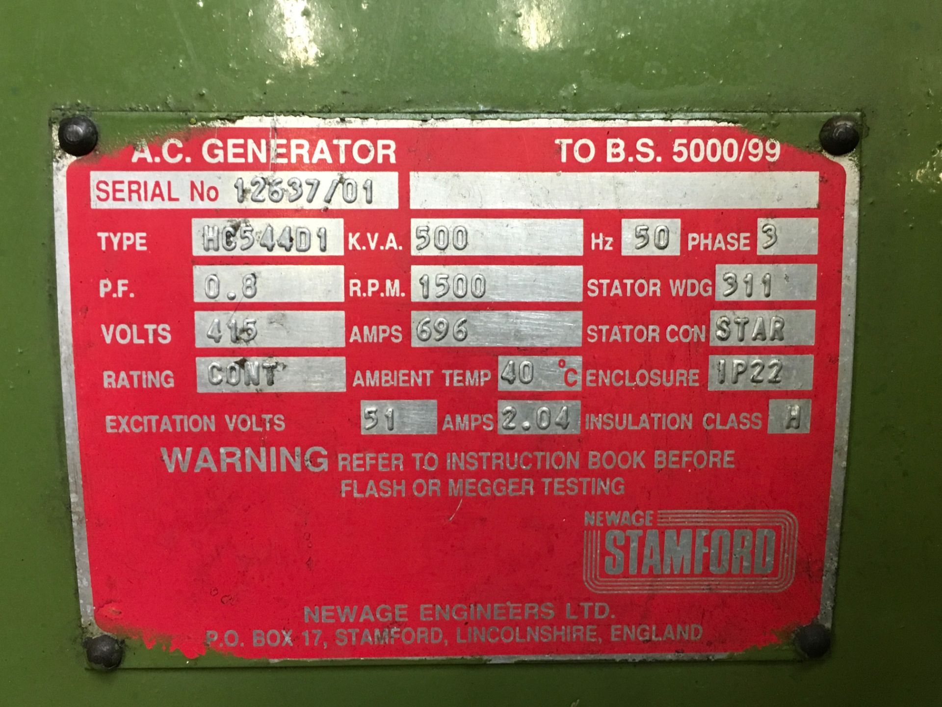 Perkins 500Kva Diesel Generator - Image 6 of 10