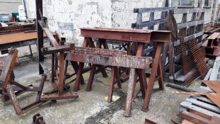 6 x Steel Fabricated Trestles and 1 x Fabricated T