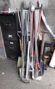 3 x Post Hole Grabs & Post Shovels & Various Shovels