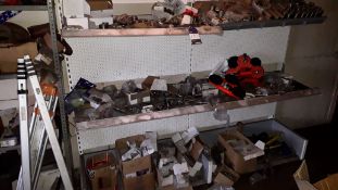 Contents of Shelves including Suction Pads, Pipe Fittings, Door Furniture, Welding Rods etc.