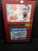 Sports Autographs: Dwain Chambers
