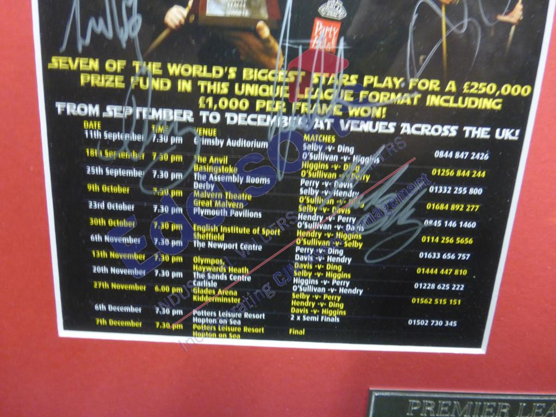 Sports Autographs: "Premier League Snooker" - Image 5 of 6