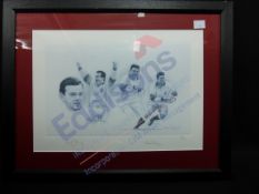 Sports Autographs: Will Carling - print by Steven Doig