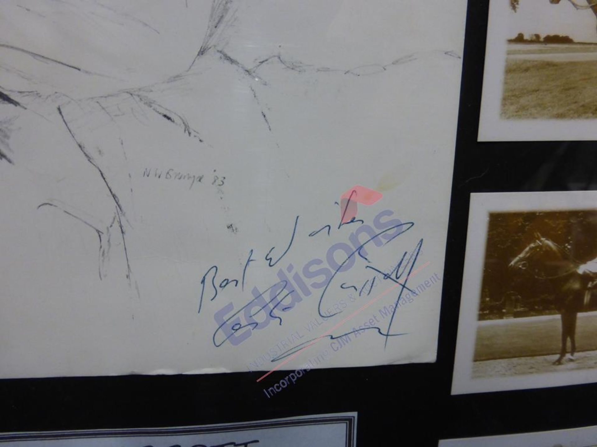 Sports Autographs: Lester Piggott - signed sketch - Image 5 of 7