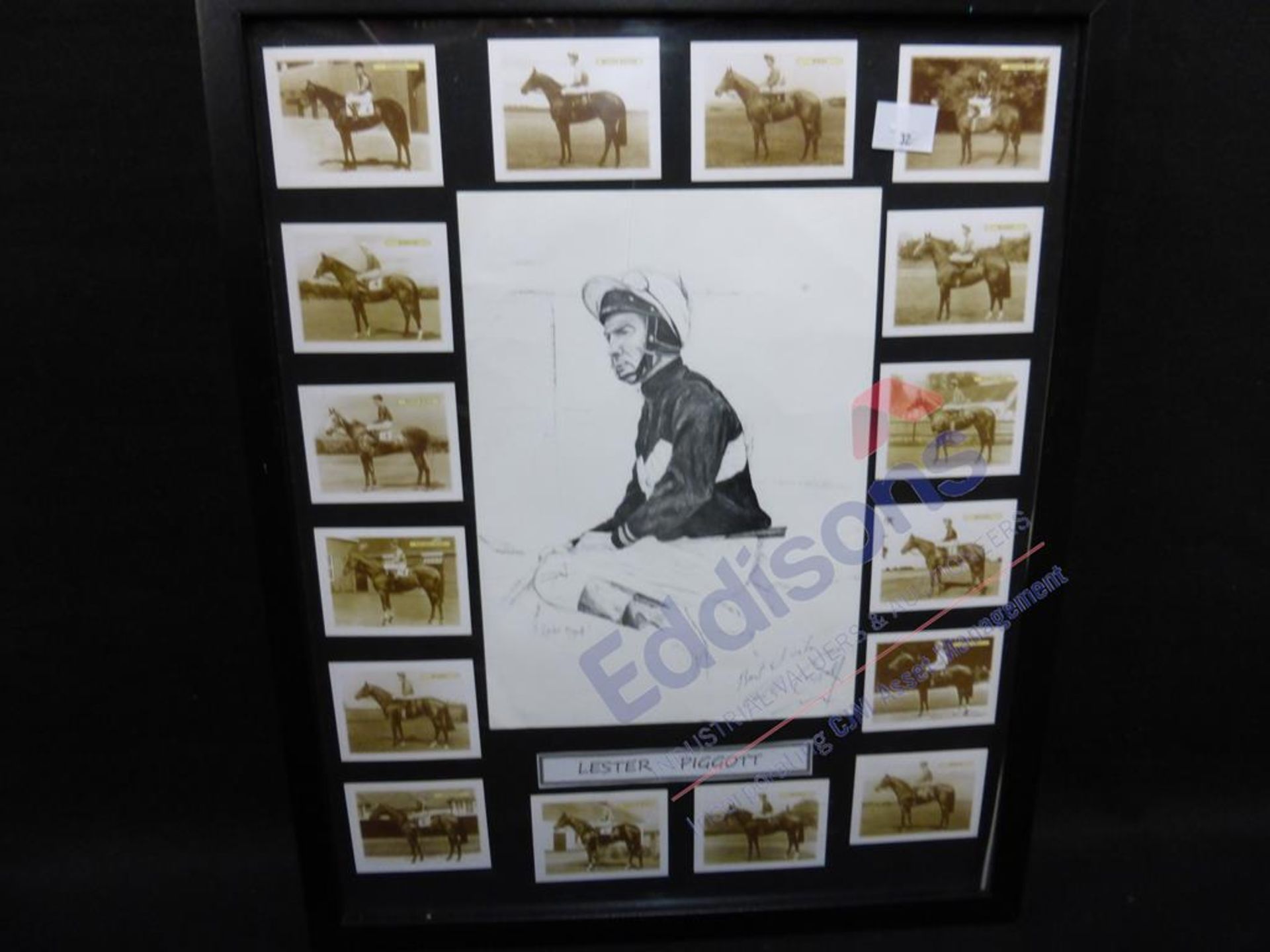 Sports Autographs: Lester Piggott - signed sketch