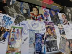 Single collectors lot of over thirty Autographs of various Entertainers