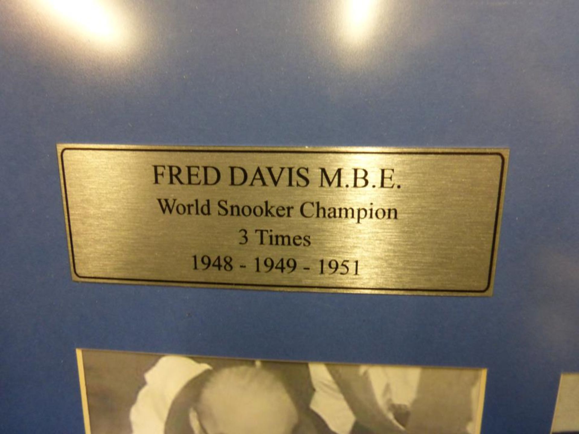 Sports Autographs: Tom Newman, Fred Davis, Joe Davis, Rex Williams, "World Billiards/Snooker Champio - Image 2 of 12