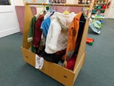 Childs Mobile Coat Hanger containing Various Dressing Up Clothes