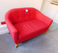 2 Seater Wooden Leg Upholstered Sofa and Arm Chair