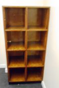 Dark oak effect 8-pigeon hole Storage Unit, 1400 x