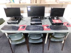 3 x Stone PC 1103 Computers with LG, Acer & Dell M