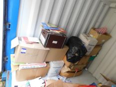 Large quantity of children’s jigsaws, books, to left hand side of container (lot no.6) *Purchaser