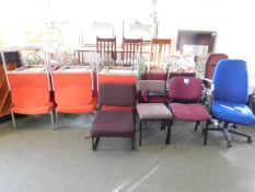 14 x Various upholstered chairs