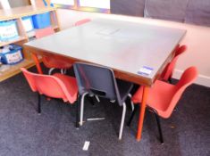 3 Low Level Children’s Square Tables with 2 Low Le
