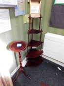 Mahogany Effect Plant Stand & 5 Tier Storage Unit