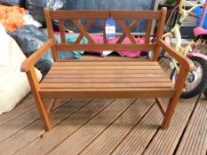 Childs 2 Seater Wooden Bench