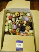 Large quantity of embroidery threads to box, to gymnasium