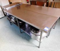 Stainless steel Preparation Table, 7ft x 2ft
