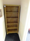Oak Effect 6 Shelved Bookcase including Contents o