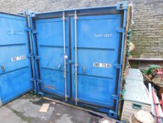 Shipping Container; 8ft x 7ft2in x 7ft 5in, ID1407 (Contents not included) - Delayed Collection, By